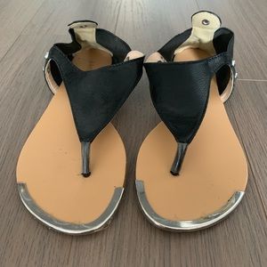 Bamboo black sandals
